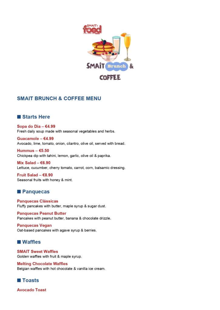 brunch menu Lisbon